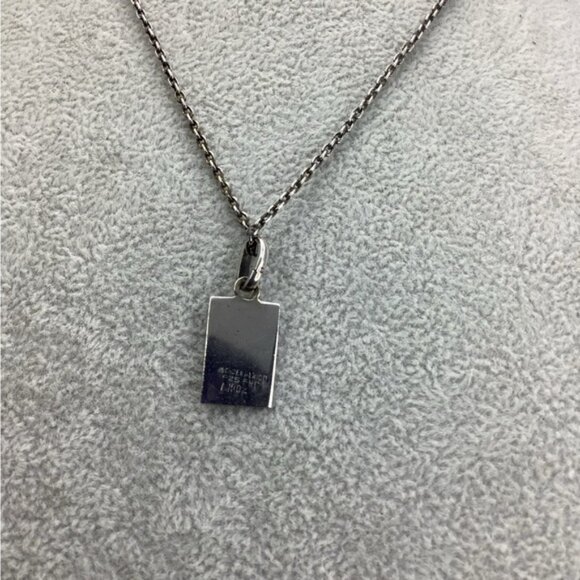 Vintage Sterling Silver Aztec Calendar Pendant Necklace unisex - Picture 4 of 5